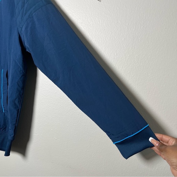 AT&T Employee Men Jacket Large Blue Windbreaker Uniform Full Zip Coat - Picture 7 of 12